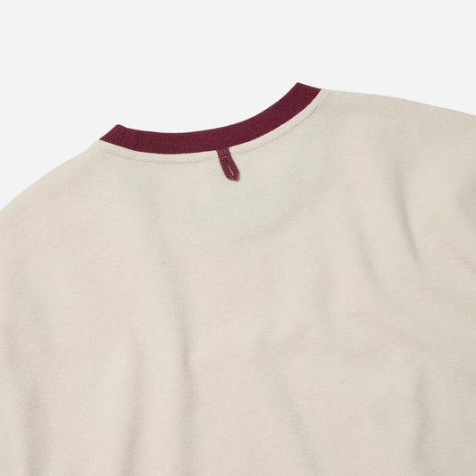 Terry Ringer Half Tee - White