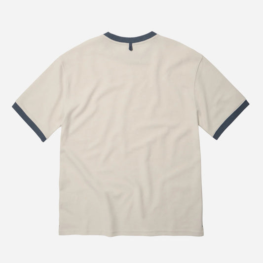 Terry Ringer Half Tee - Cream