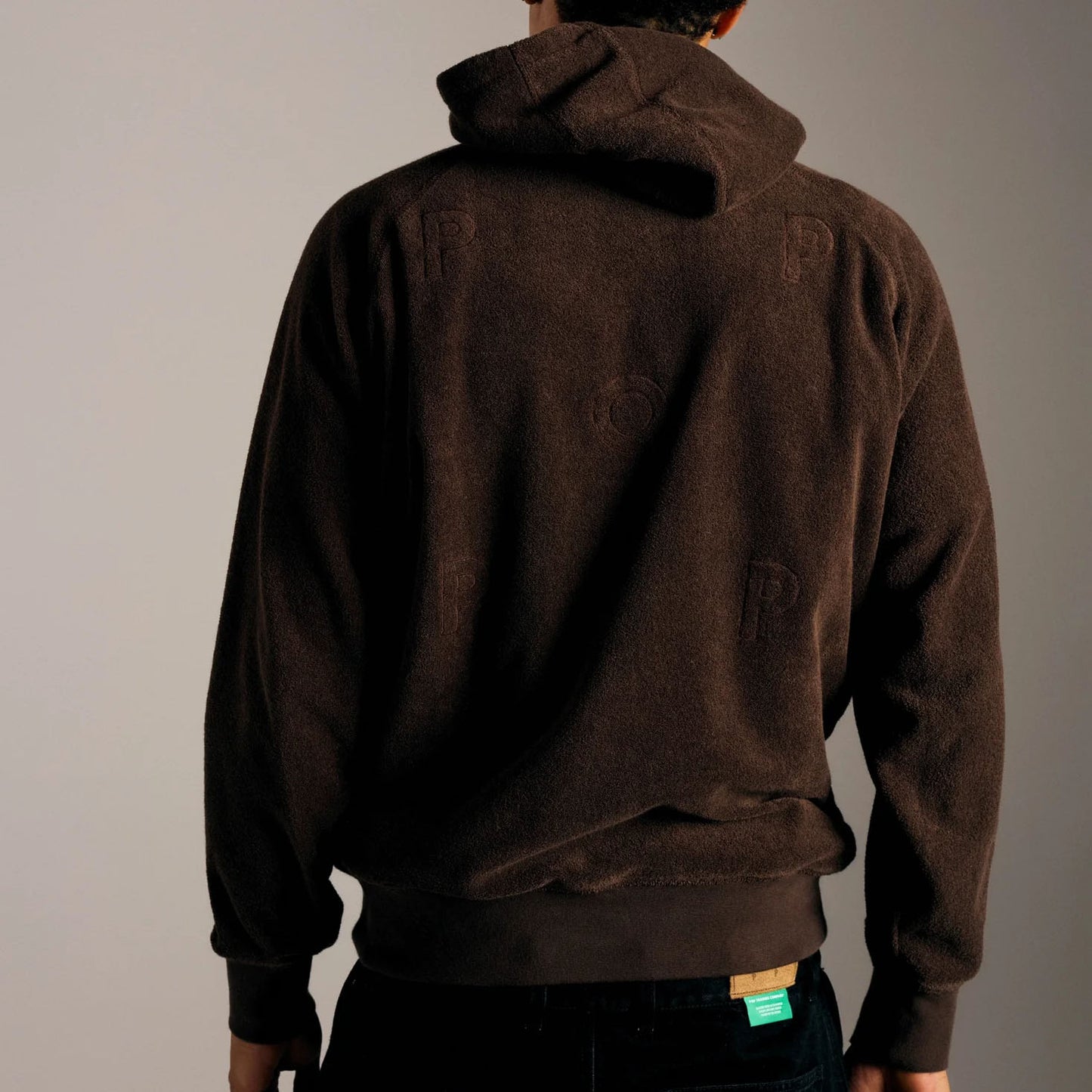 Outlined Logo Hooded Terry Sweat - Delicioso