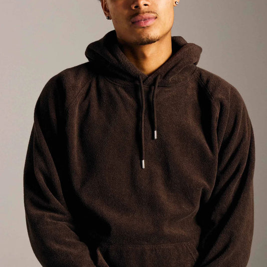 Outlined Logo Hooded Terry Sweat - Delicioso