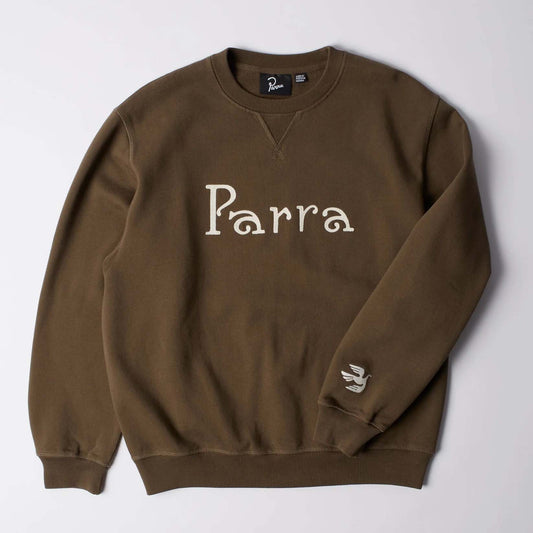 Weird Trad Logo Crewneck Sweatshirt - Brown