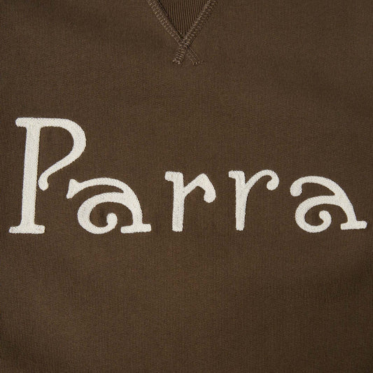 Weird Trad Logo Crewneck Sweatshirt - Brown