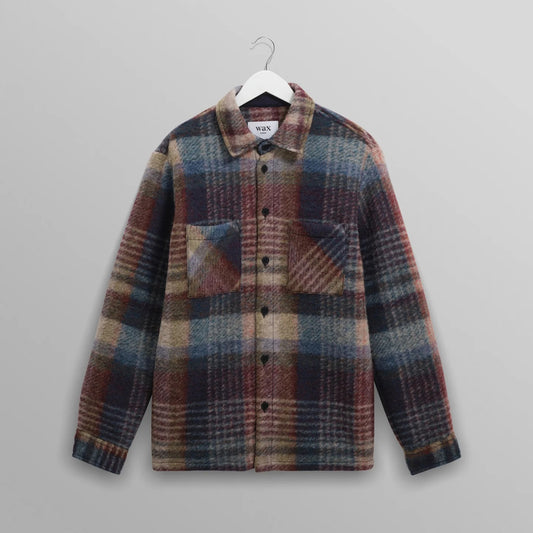 Whiting Overshirt, Wool Blend Check - Blue Multi