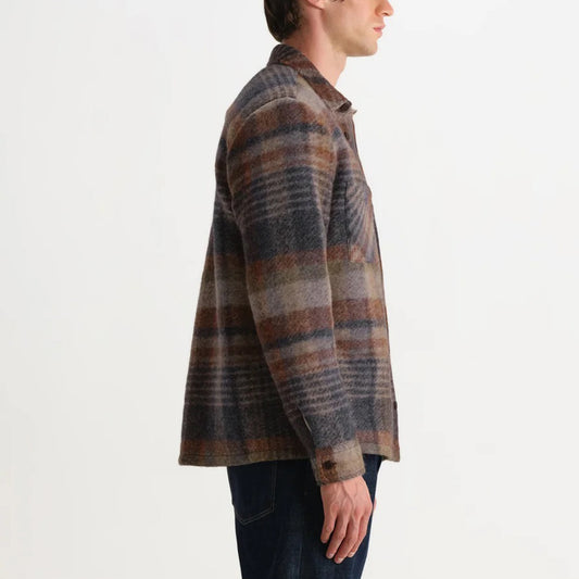 Whiting Overshirt Wool Blend Check - Oatmeal / Multi