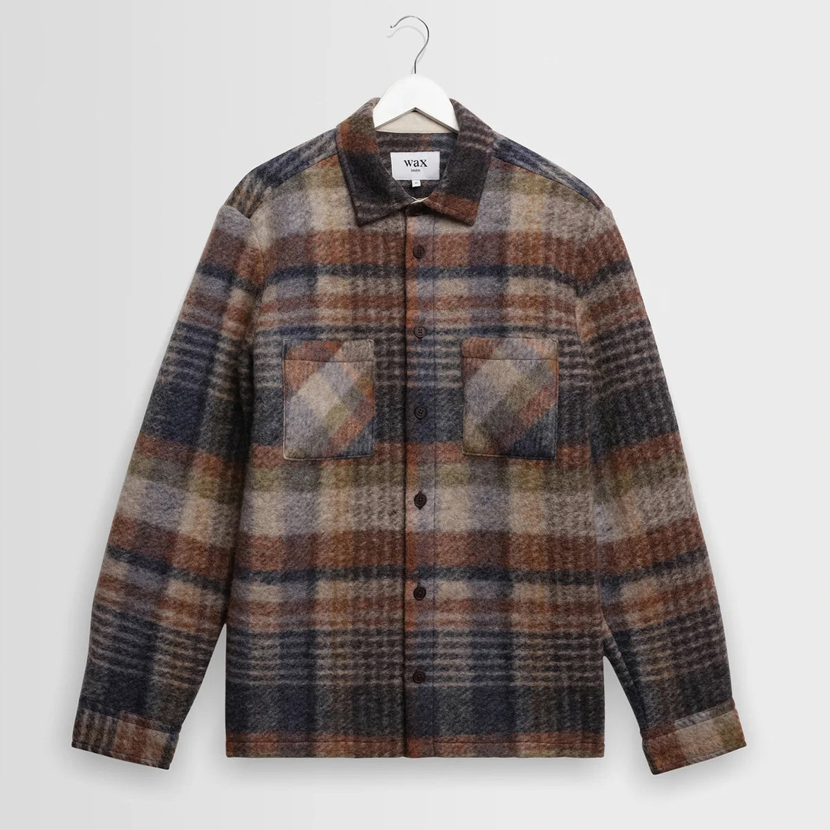 Whiting Overshirt Wool Blend Check - Oatmeal / Multi