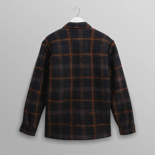 Whiting Overshirt, Drawn Check - Teal / Orange