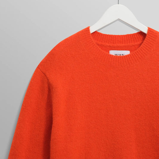 Wilde Crew Fluffy Wool Crewneck - Orange