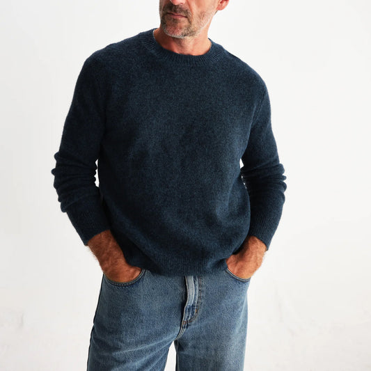 Wilde Crew Fluffy Wool Crewneck - Teal