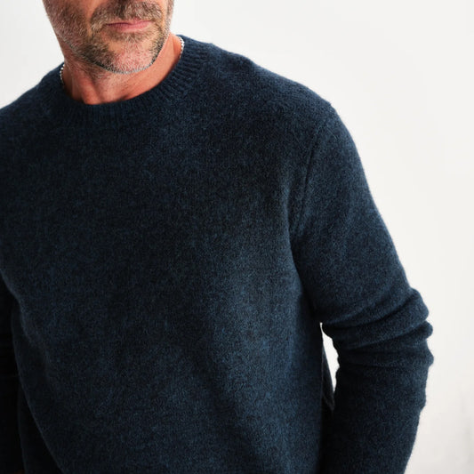 Wilde Crew Fluffy Wool Crewneck - Teal