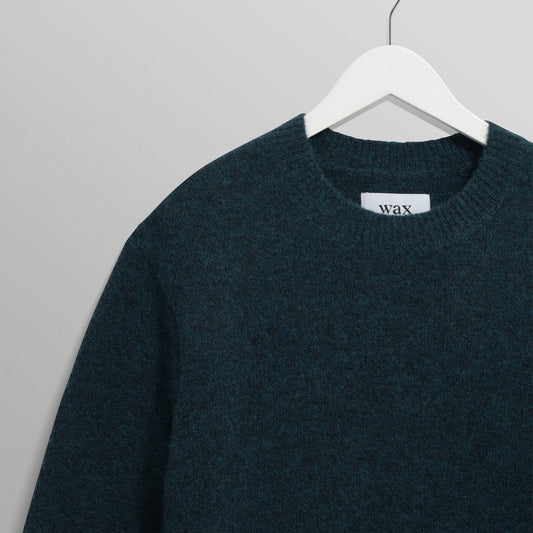 Wilde Crew Fluffy Wool Crewneck - Teal